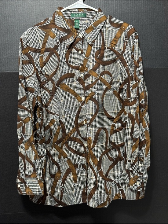 Lauren Ralph Lauren Tops - 🍄VINTAGE LAUREN Ralph Lauren Equestrian Themed Button-up Blouse